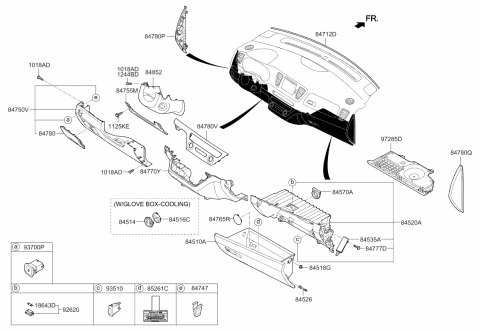 2020 Kia Sedona Pac K Diagram for 84750A9110GBU