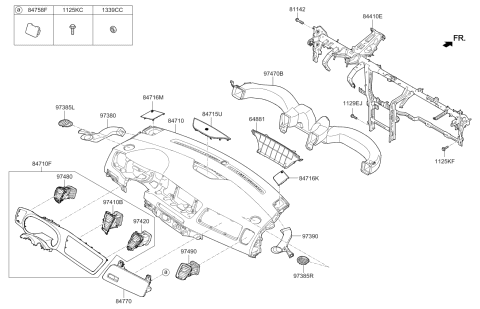 2019 Kia Sedona Panel Assembly-Center Fa Diagram for 84740A9AD0YPH