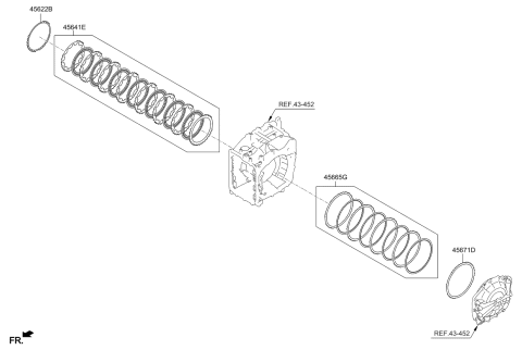 2020 Kia Sedona Piston-Lower & Reverse Diagram for 456254G100