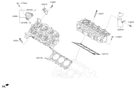 2019 Kia Sedona Cylinder Head Diagram 2