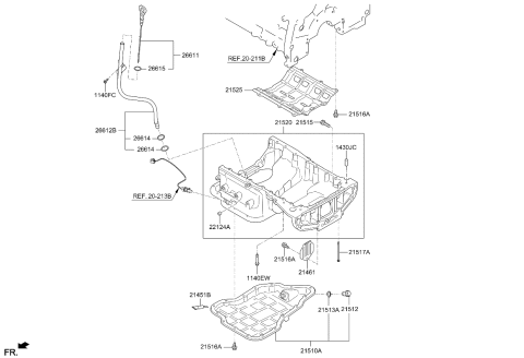 2021 Kia Sedona Belt Cover & Oil Pan Diagram 2