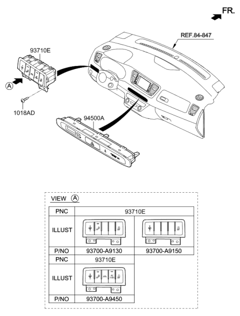 2020 Kia Sedona Switch Diagram 1