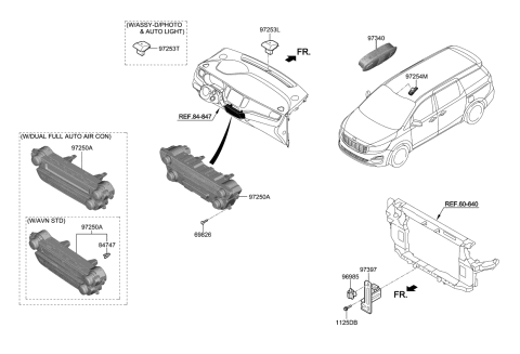 2021 Kia Sedona Control Assembly-Heater Diagram for 97250A9331WK