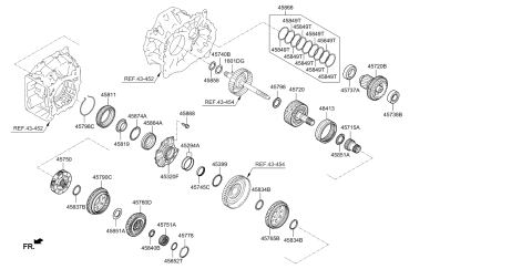 2021 Kia Sedona Transaxle Gear-Auto Diagram 1