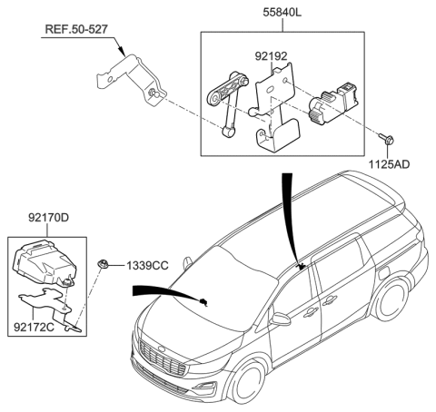 2019 Kia Sedona Head Lamp Diagram 3