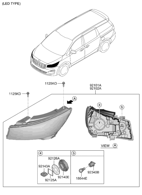 2021 Kia Sedona Head Lamp Diagram 2