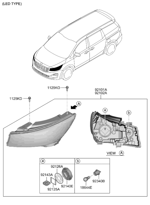 2020 Kia Sedona Head Lamp Diagram 2