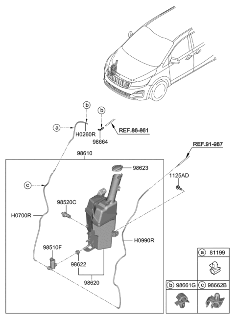 2019 Kia Sedona Windshield Washer Diagram