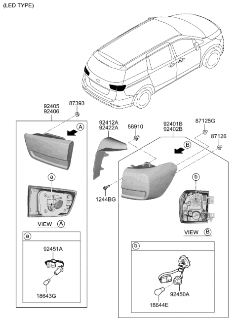 2020 Kia Sedona Rear Combination Lamp Diagram 2