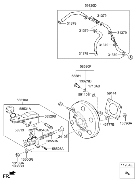 2021 Kia Sedona Booster Assembly-Brake Diagram for 59110A9200