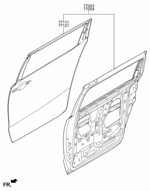 2020 Kia Sedona Rear Door Panel Diagram