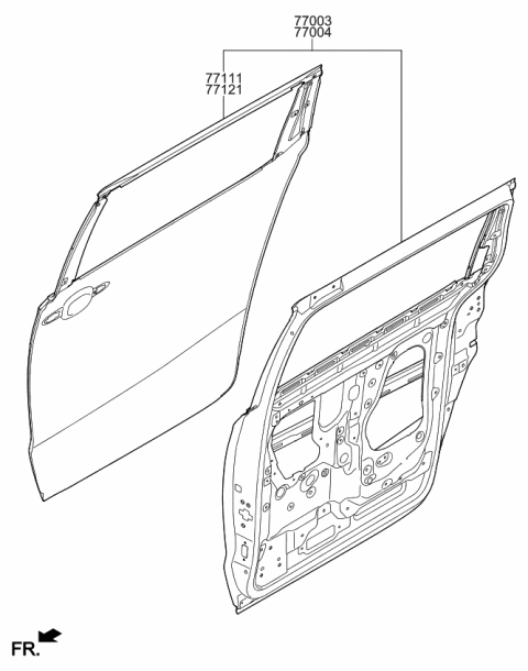 2021 Kia Sedona Rear Door Panel Diagram