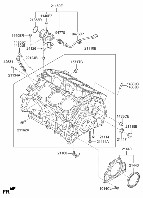 2021 Kia Sedona Cylinder Block Diagram