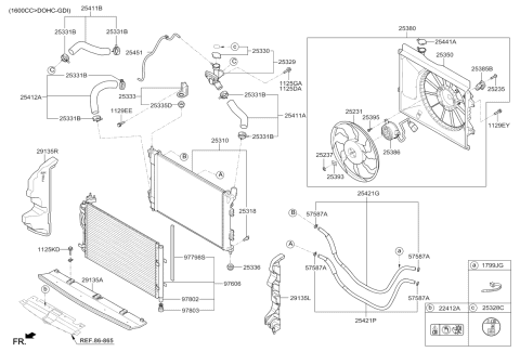 2016 Kia Soul Engine Cooling System Diagram 1