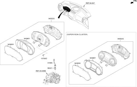 2014 Kia Soul Cluster Assembly-Instrument Diagram for 94006B2540