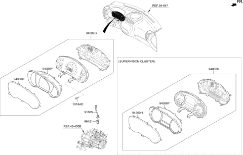 2014 Kia Soul Front Acryl Diagram for 94360B2500