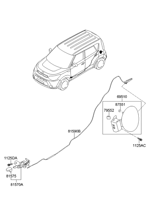 2016 Kia Soul Fuel Filler Door Diagram