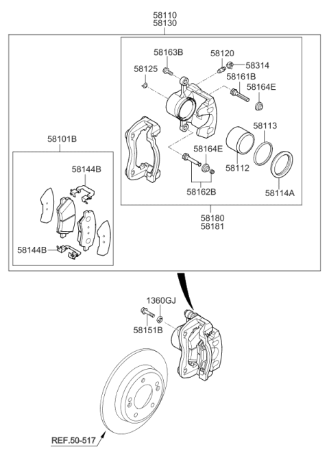 2016 Kia Soul Spring-Pad Diagram for 58144B2000