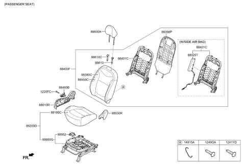 2016 Kia Soul Seat-Front Diagram 1