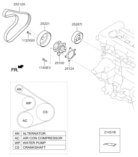 2014 Kia Soul Coolant Pump Diagram 1