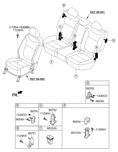 2015 Kia Soul Bolt Diagram for 1125410353