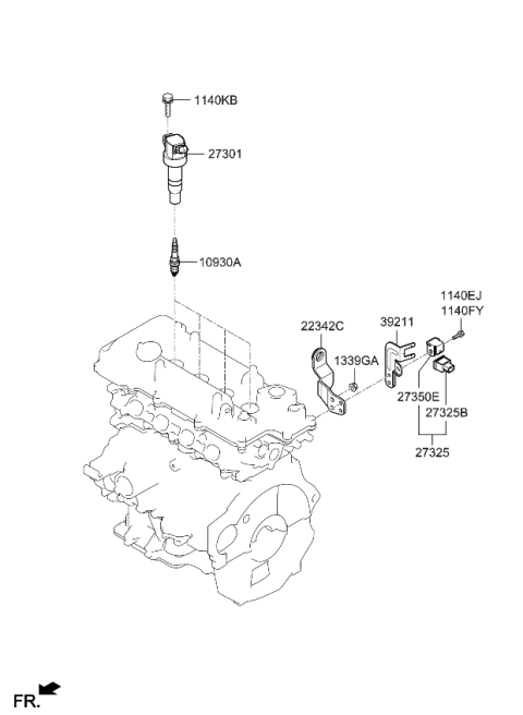 2016 Kia Soul Spark Plug & Cable Diagram 1