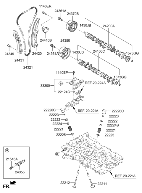 2015 Kia Soul Camshaft & Valve Diagram 1