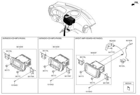 2014 Kia Soul Jack Assembly-Aux & Usb Diagram for 96120B2000