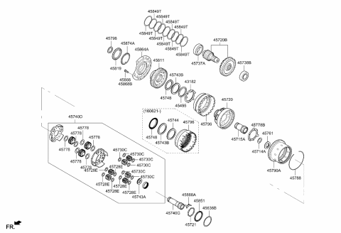 2016 Kia Soul Gear Kit-Automatic TRANSAXLE TRANSFE Diagram for 4572026023