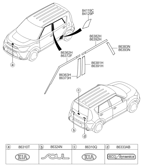 2015 Kia Soul Emblem Diagram