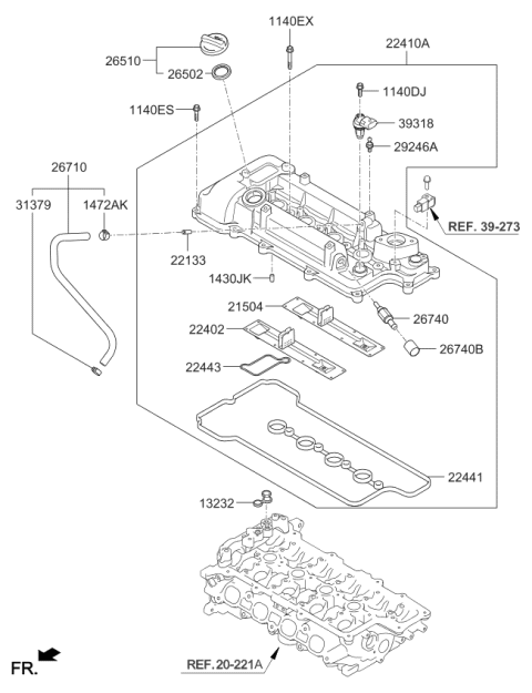 2015 Kia Soul Rocker Cover Diagram 1