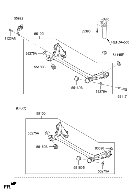 2015 Kia Soul Rear Suspension Control Arm Diagram
