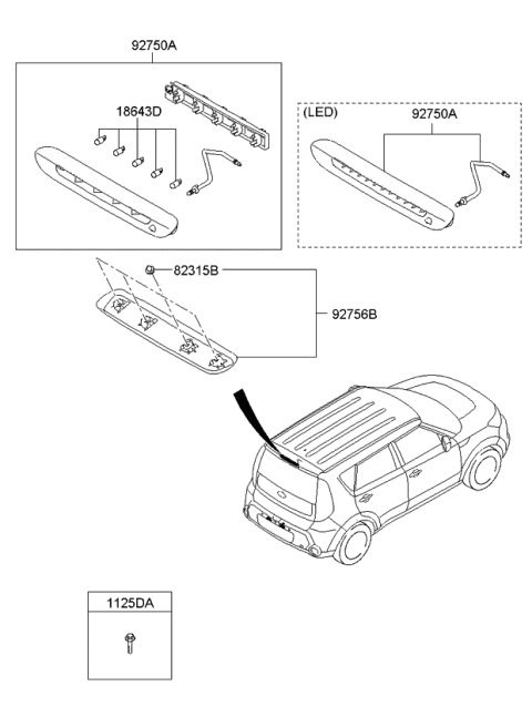 2016 Kia Soul High Mounted Stop Lamp Diagram