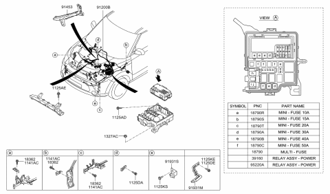 2016 Kia Soul Wiring Assembly-Front Diagram for 91417B2100