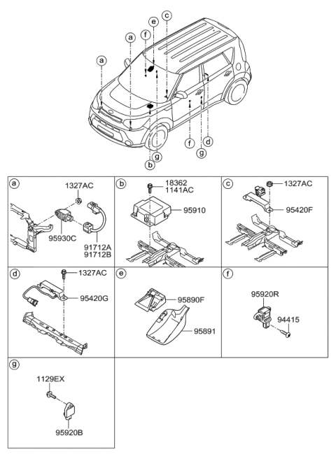 2016 Kia Soul Relay & Module Diagram 1