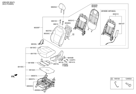 2015 Kia Soul Seat-Front Diagram 3