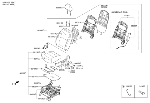 2016 Kia Soul Seat-Front Diagram 3