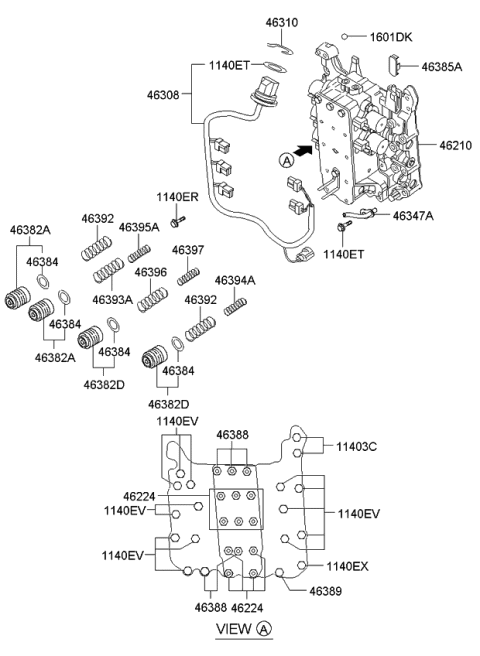 2011 Kia Rondo Transmission Valve Body Diagram 2