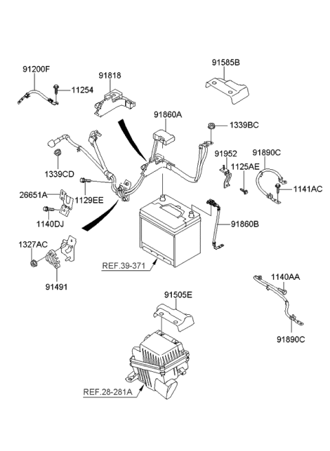 2006 Kia Rondo Protector-Wiring Diagram for 919711D180