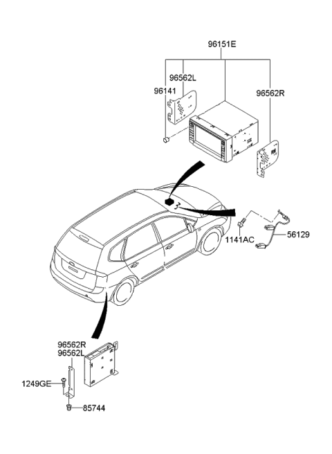 2009 Kia Rondo Information System Diagram 1