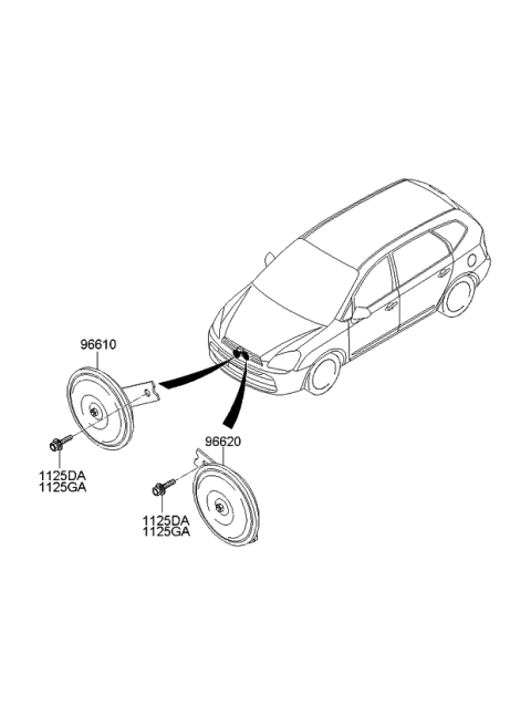 2009 Kia Rondo Horn Diagram