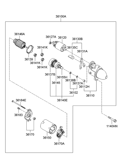 2006 Kia Rondo Starter Diagram 1