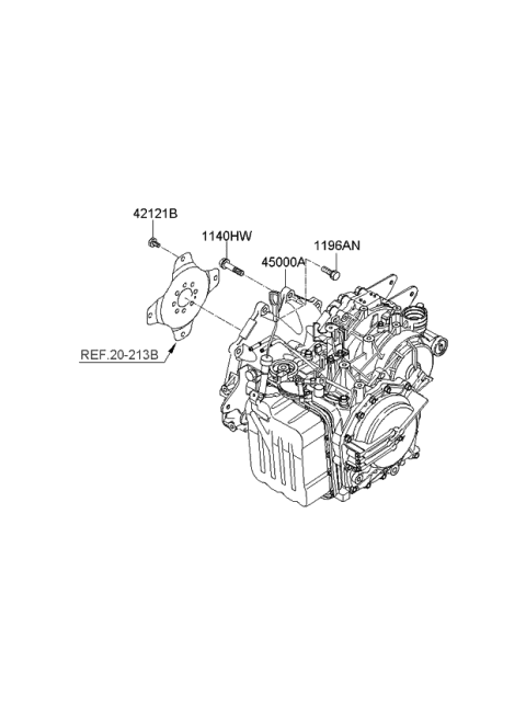 2006 Kia Rondo Transaxle Assy-Auto Diagram 2