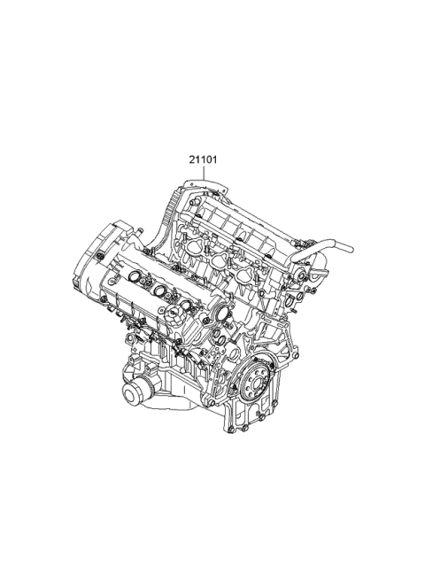 2007 Kia Rondo Engine Assembly-Sub Diagram for 175P13EA00