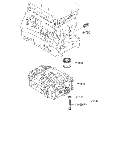 2011 Kia Rondo Front Case & Oil Filter Diagram 2