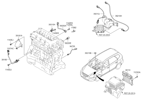 2011 Kia Rondo Electronic Control Diagram 2