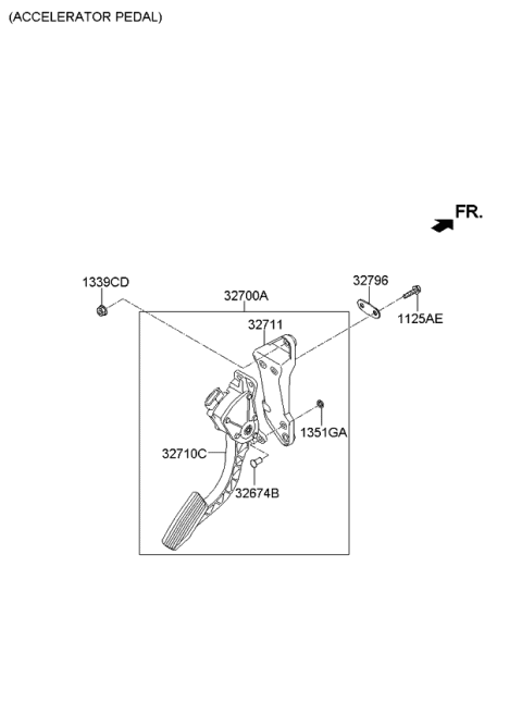 2007 Kia Rondo Holder-Accelerator Cable Diagram for 327962D300