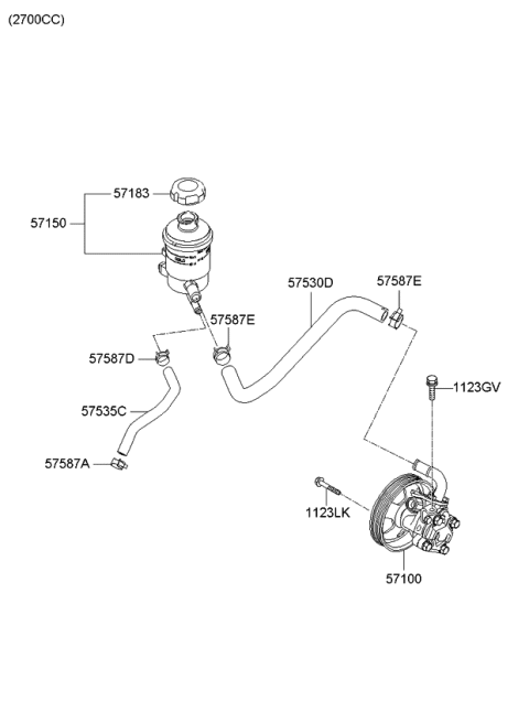 2007 Kia Rondo Power Steering Oil Pump Diagram 2