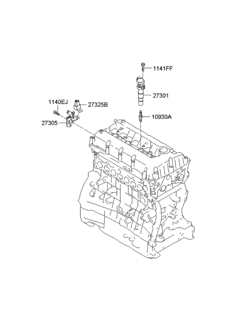 2008 Kia Rondo Spark Plug & Cable Diagram 1