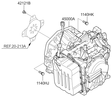 2009 Kia Rondo Transaxle Assy-Auto Diagram 1